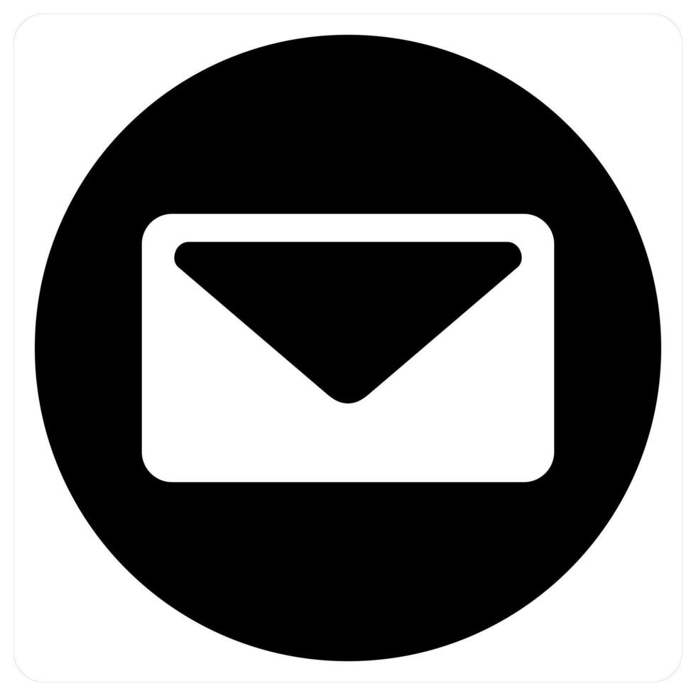 Envelope and letter icon concept in black color vector
