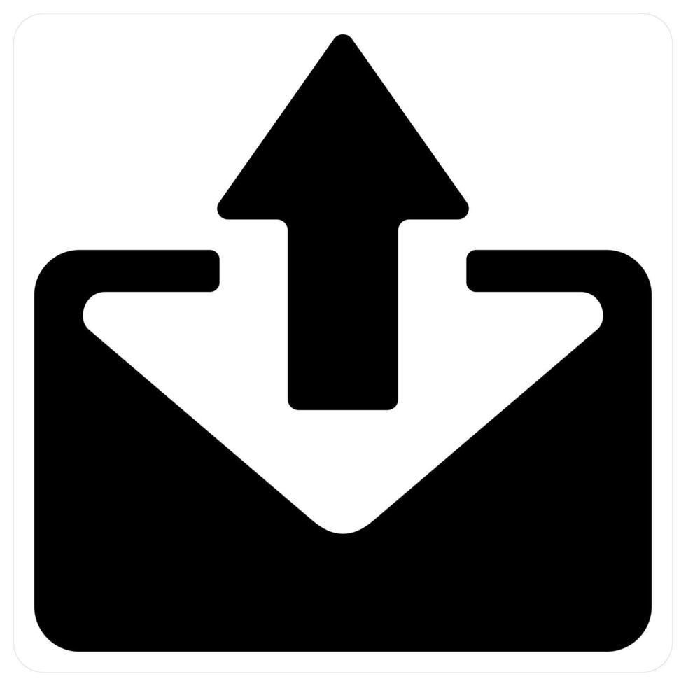 Forward message icon concept in black color vector