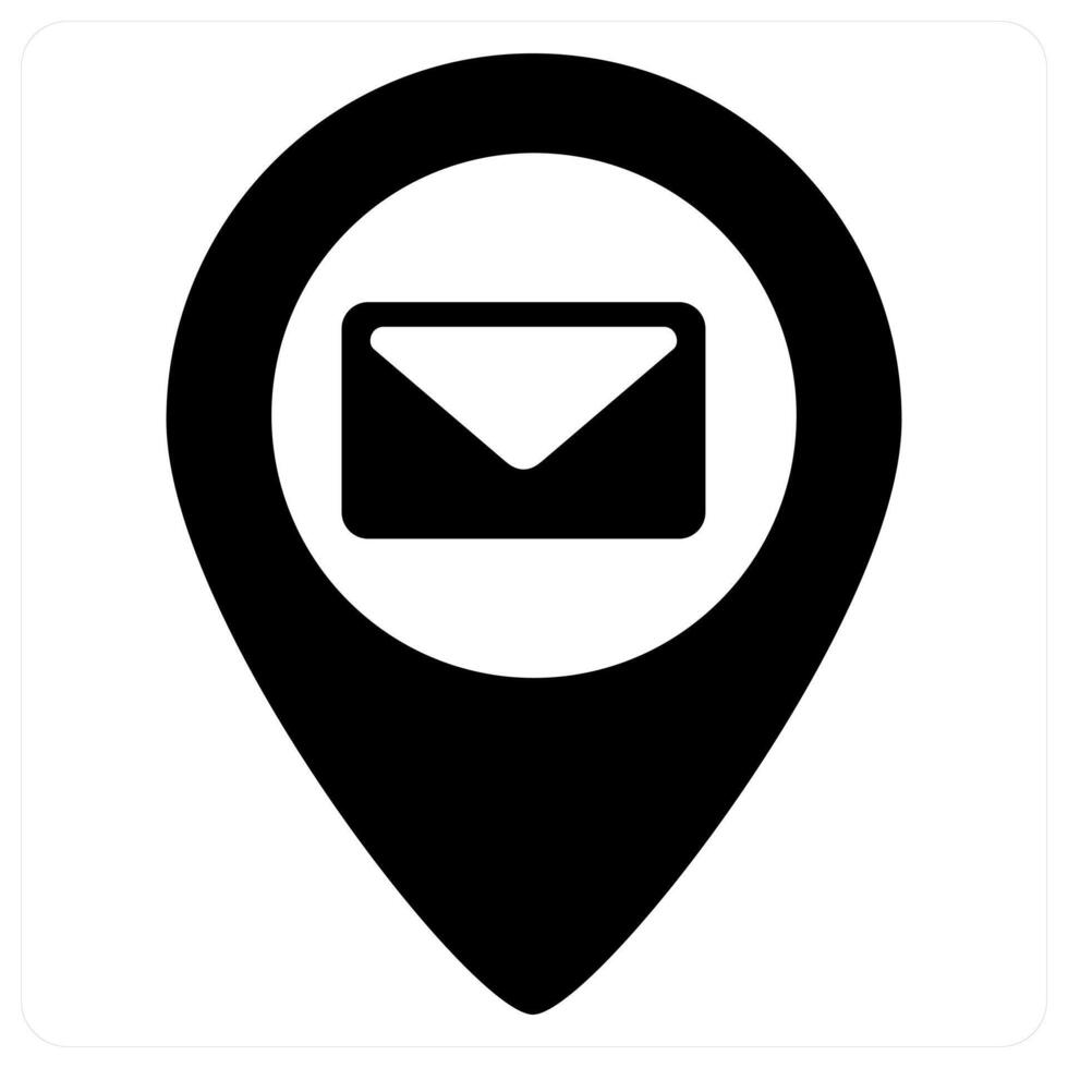 Message location in black color vector