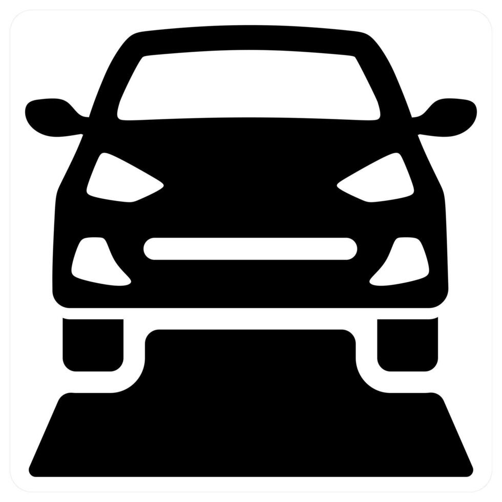 car path icon concept in black color vector