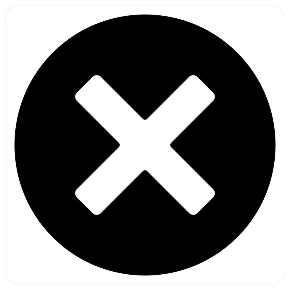 delete icon concept in black color vector
