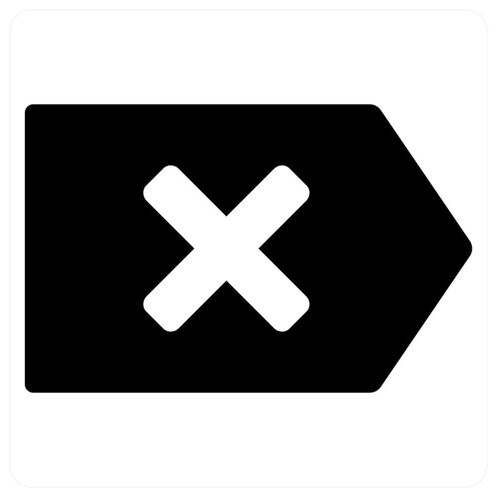 delete and remove icon concept in black color vector