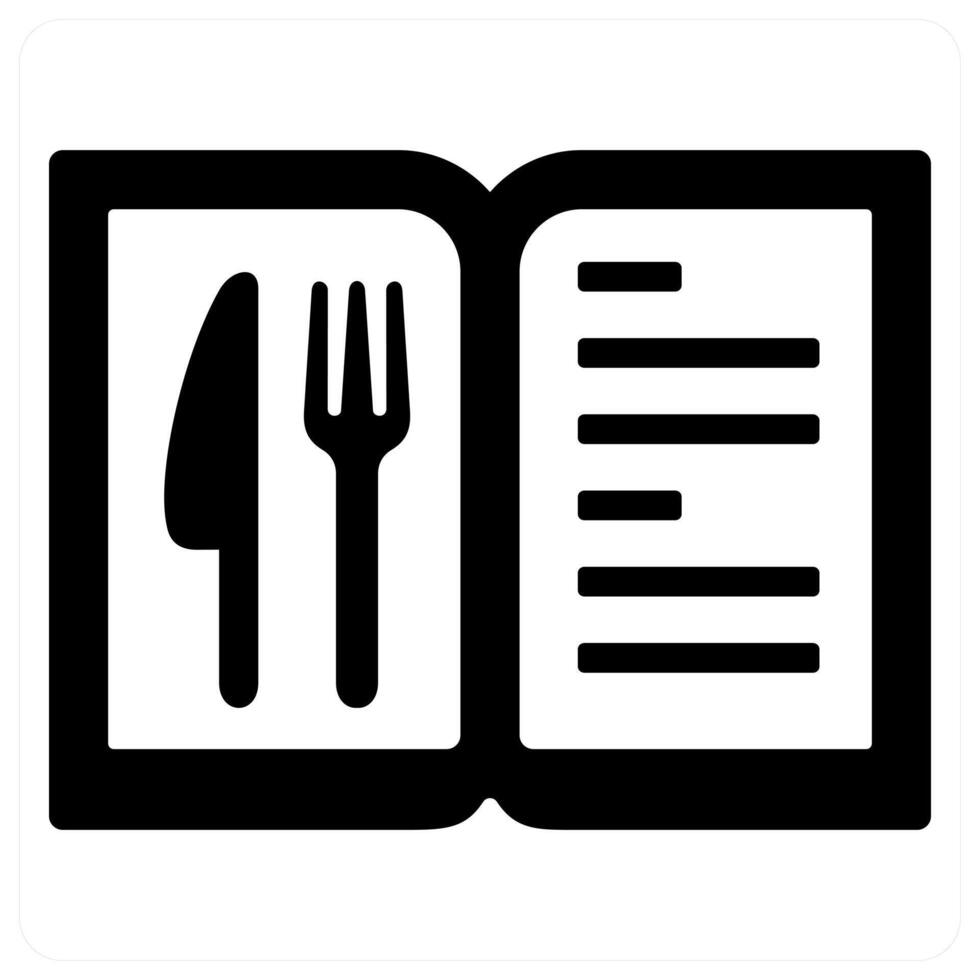 food menu icon concept in black color vector