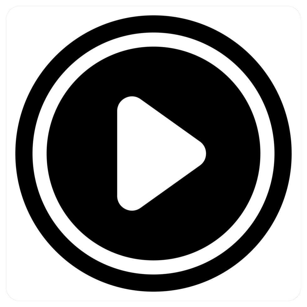 play icon concept in black color vector