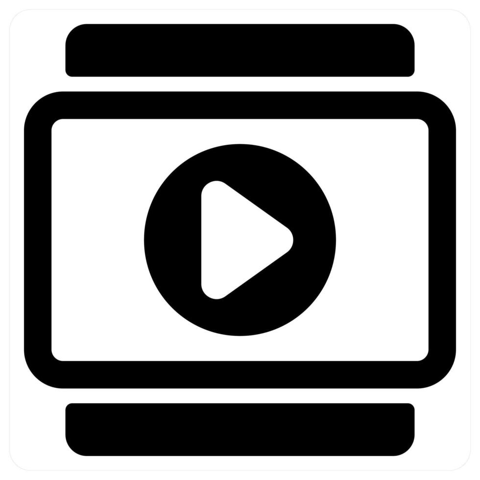 play and sound icon concept in black color vector