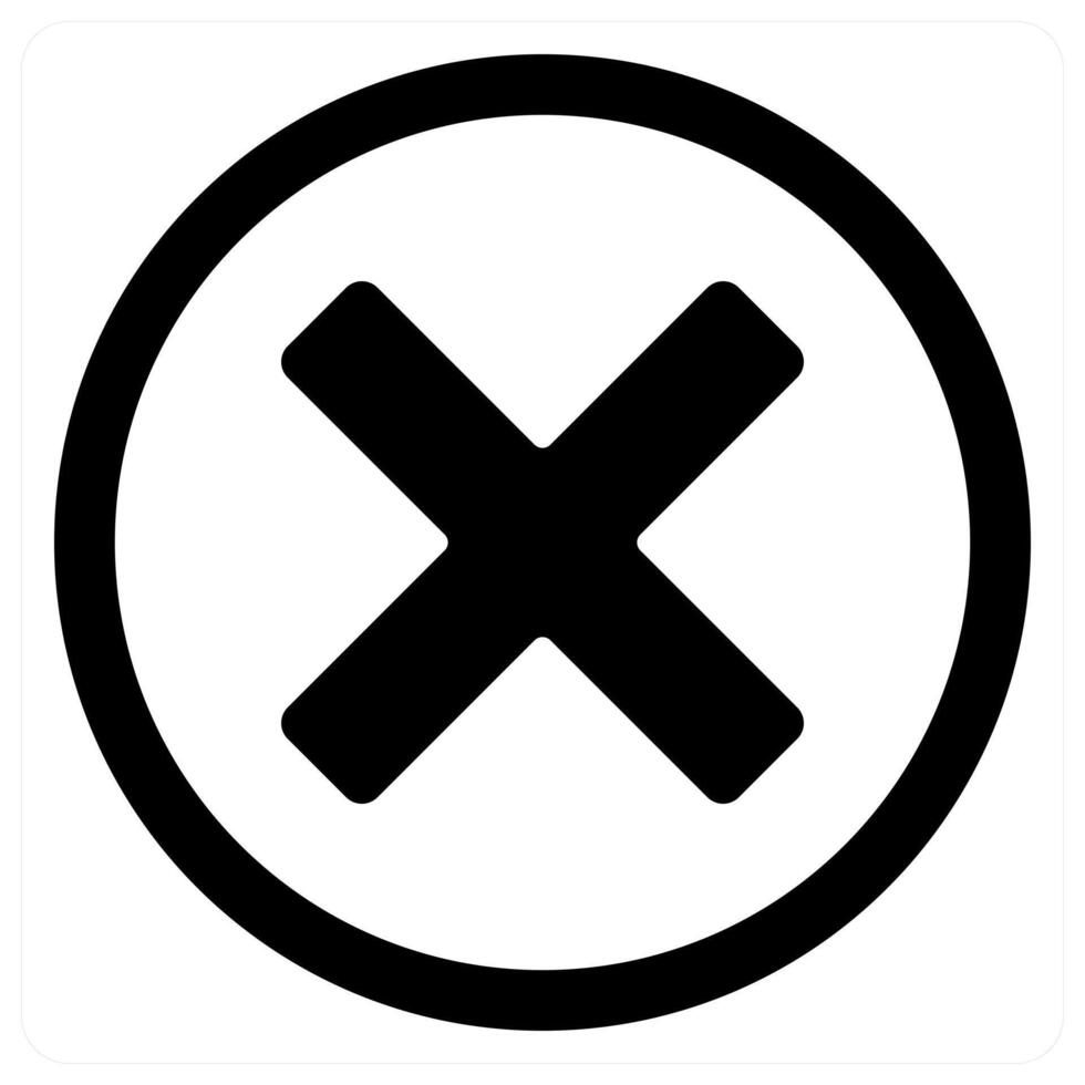 delete and remove concept icon in black color vector