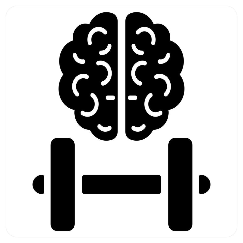 Brain Energy icon concept in black color vector