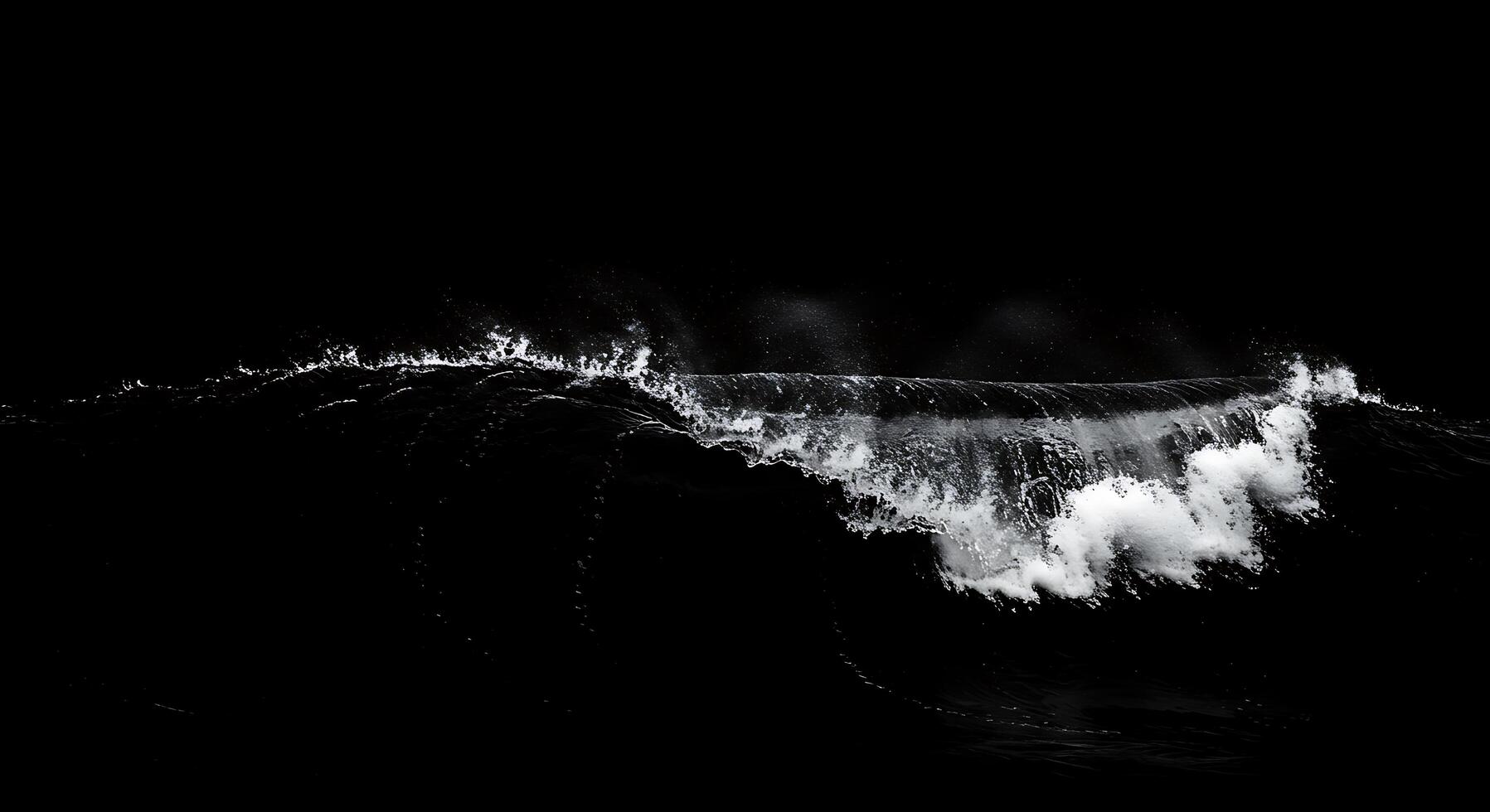 A black and white photo of a wave