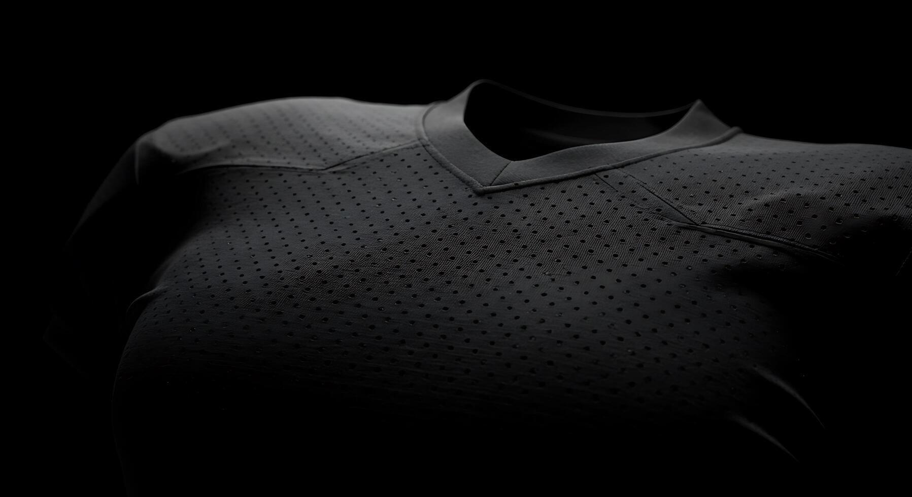 A black jersey with a mesh pattern on it photo
