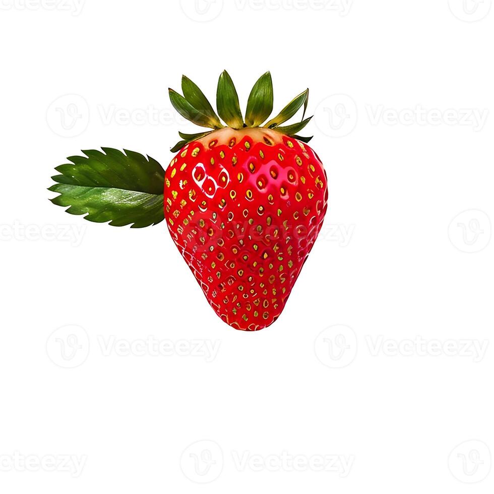 Healthy Red Berries on White photo