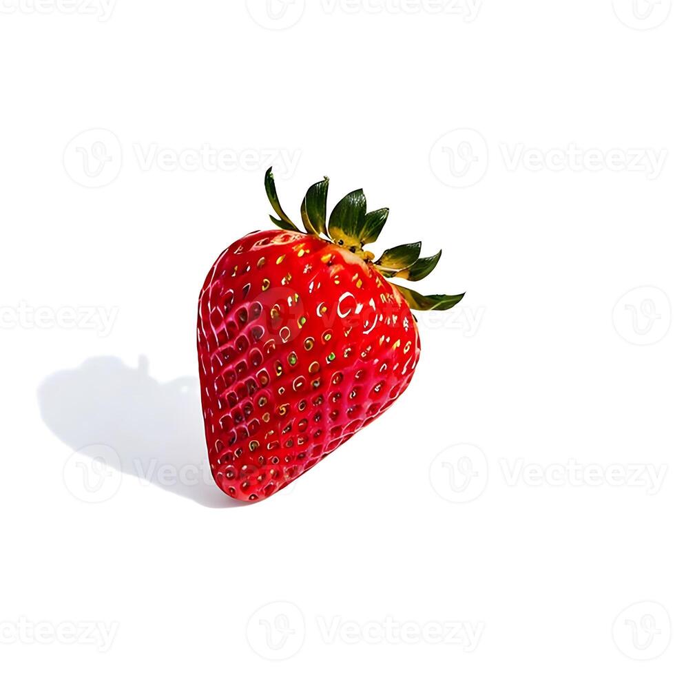 White Background Strawberry Photography photo
