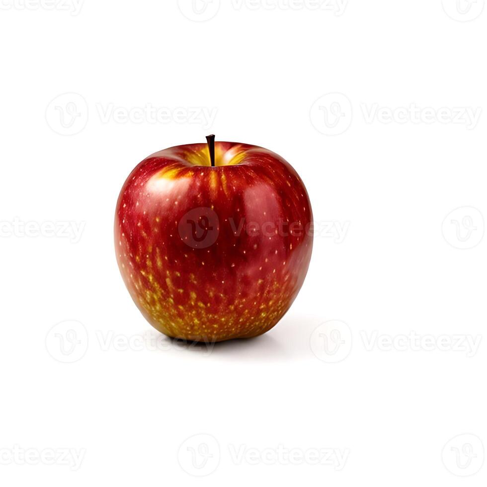 Apple with Drop Shadow on White photo