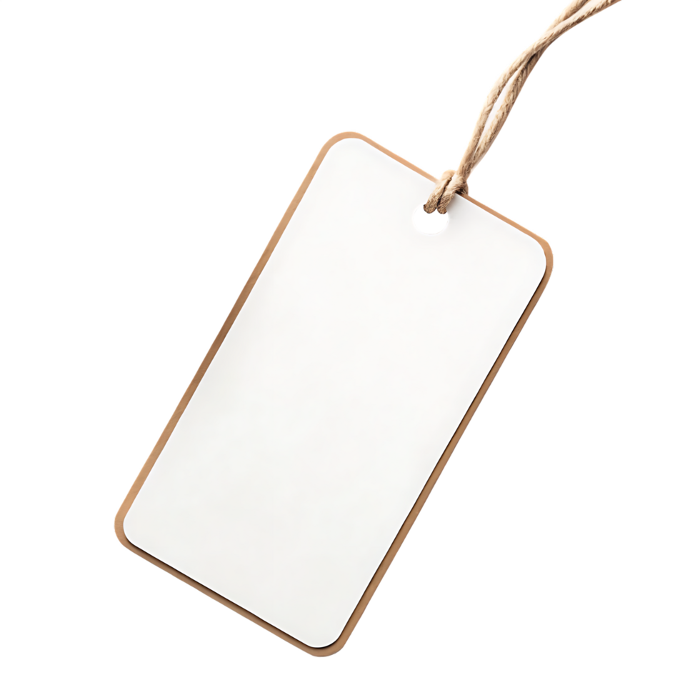 Blank gift tag with twine. Perfect for adding your own message. png