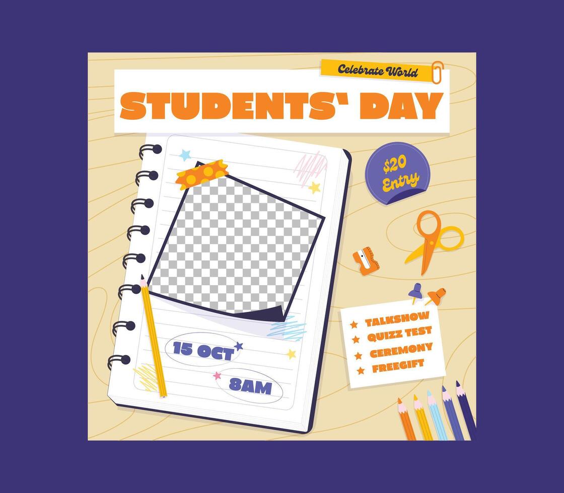 World Students Day Socials Media vector