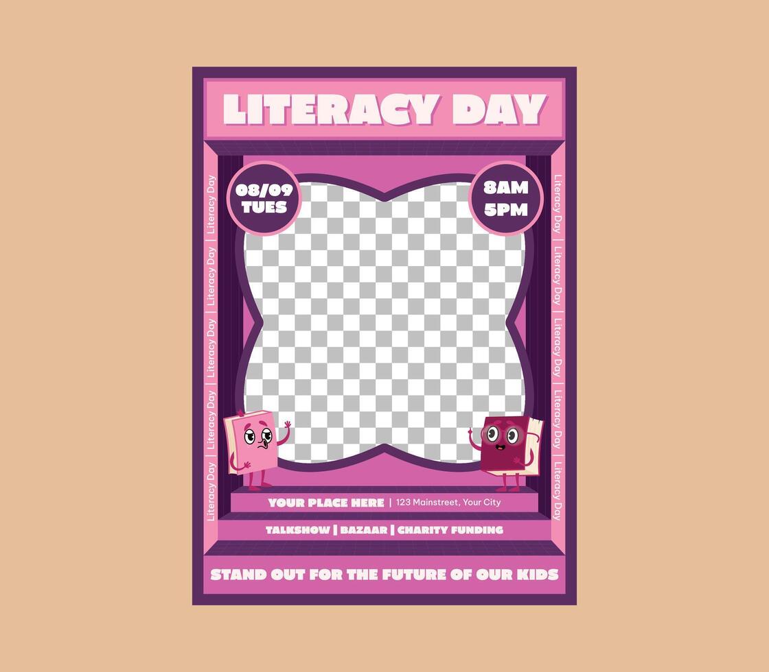 World Literacy Day Flyer. abstract illustration design vector