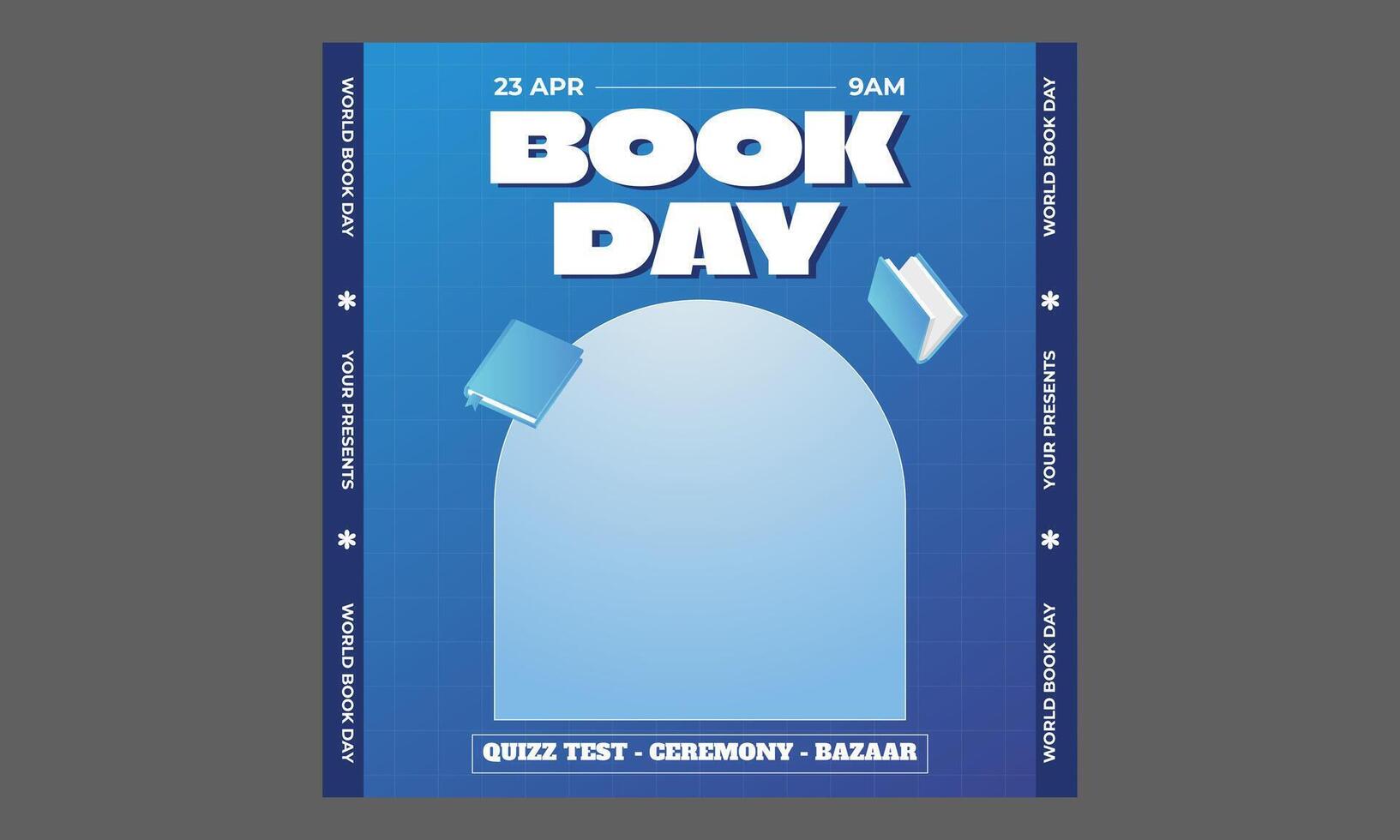 World Book Day Socials Media vector