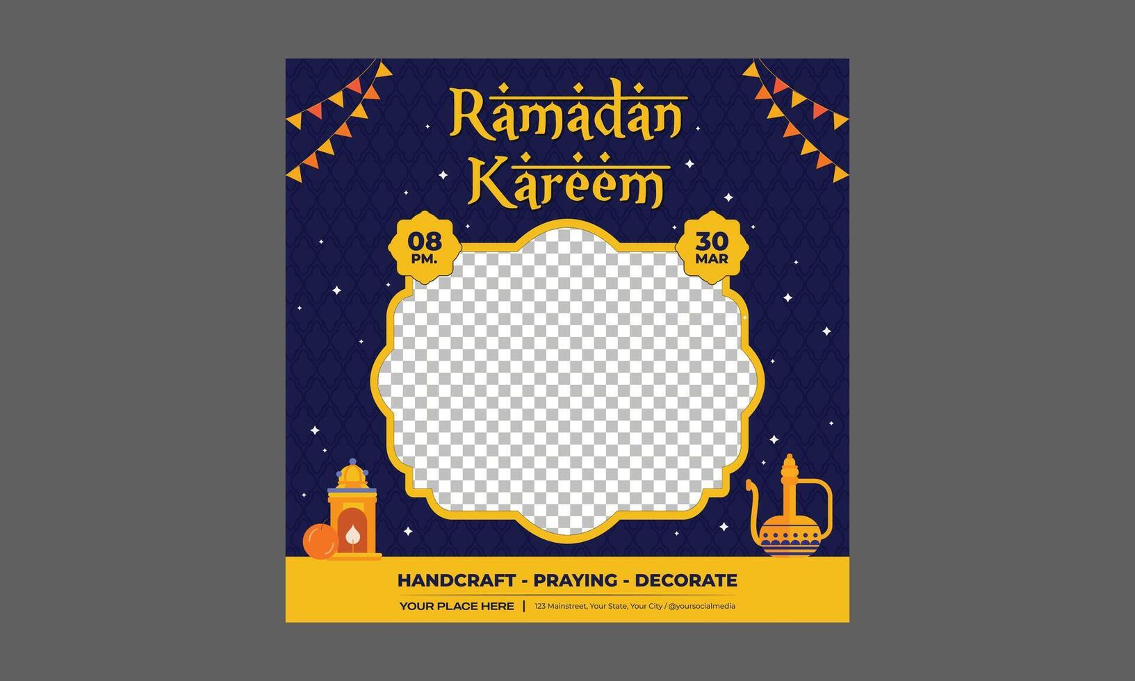Ramadan Socials Media vector