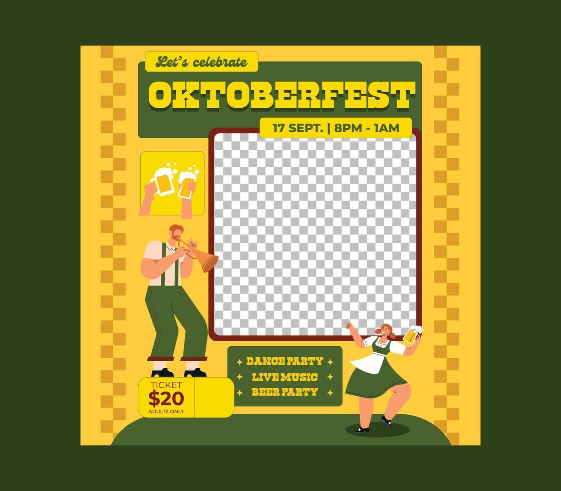Oktoberfest Socials Media. abstract illustration design vector