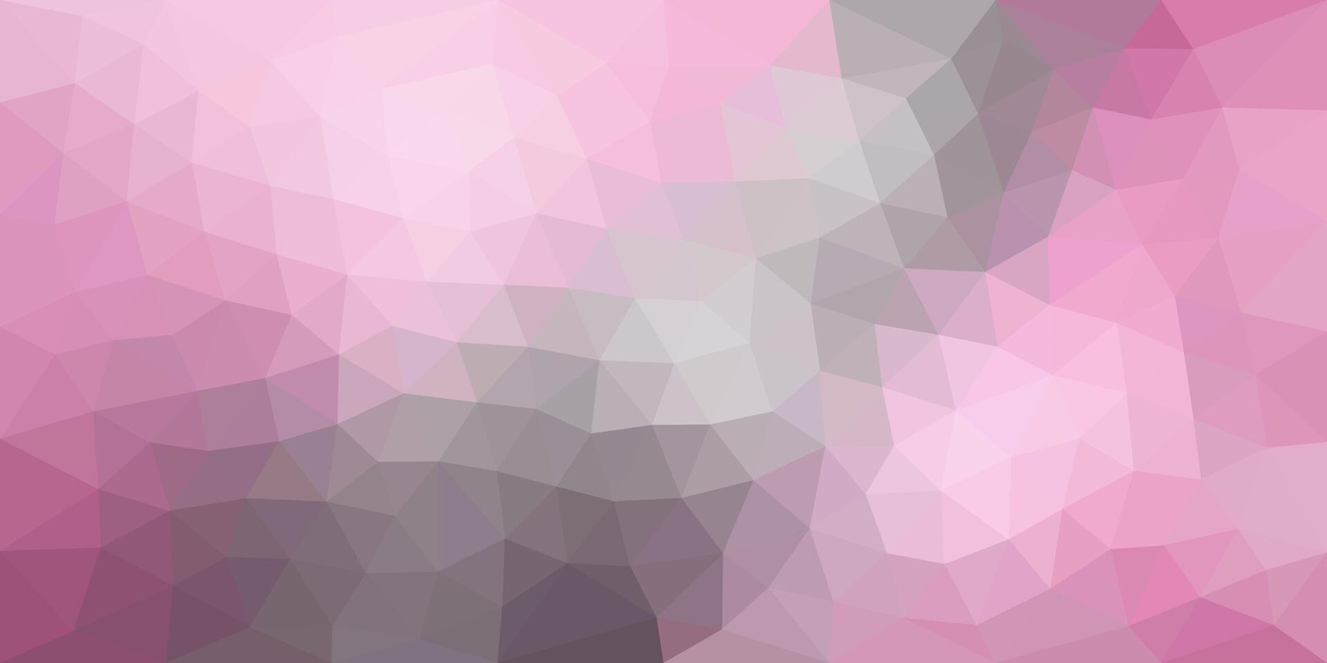 Elegant low poly background in soft pink and gray tones. The polygonal design blends modern style with a gentle, feminine touch, ideal for creative, fashion, or romantic themes. vector