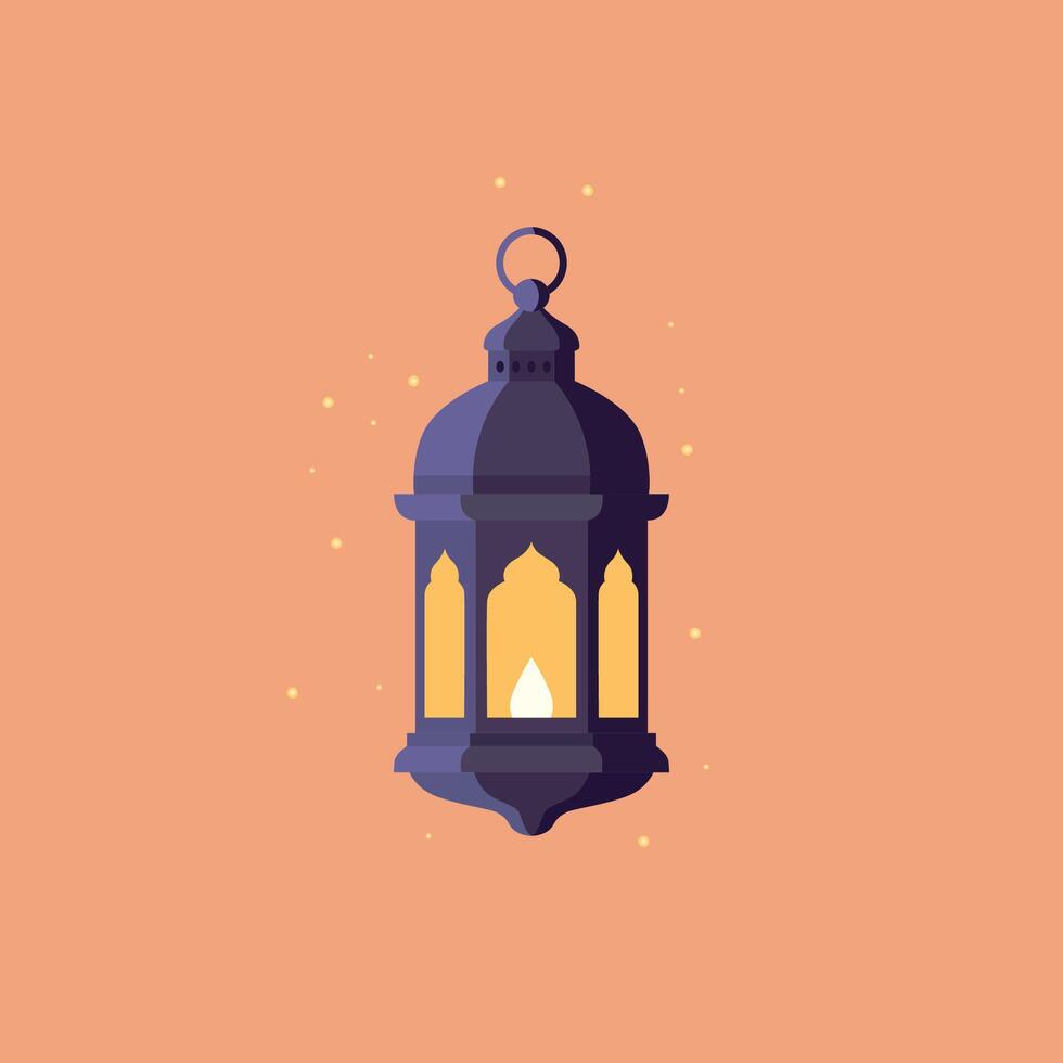 Ramadan Lantern Flat Illustration vector