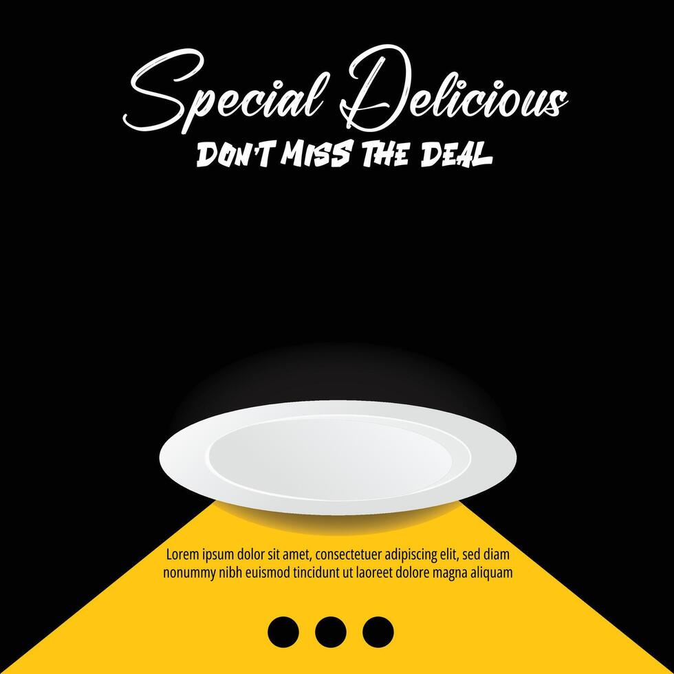 Exclusive food menu template with special delicious promotion offer vector