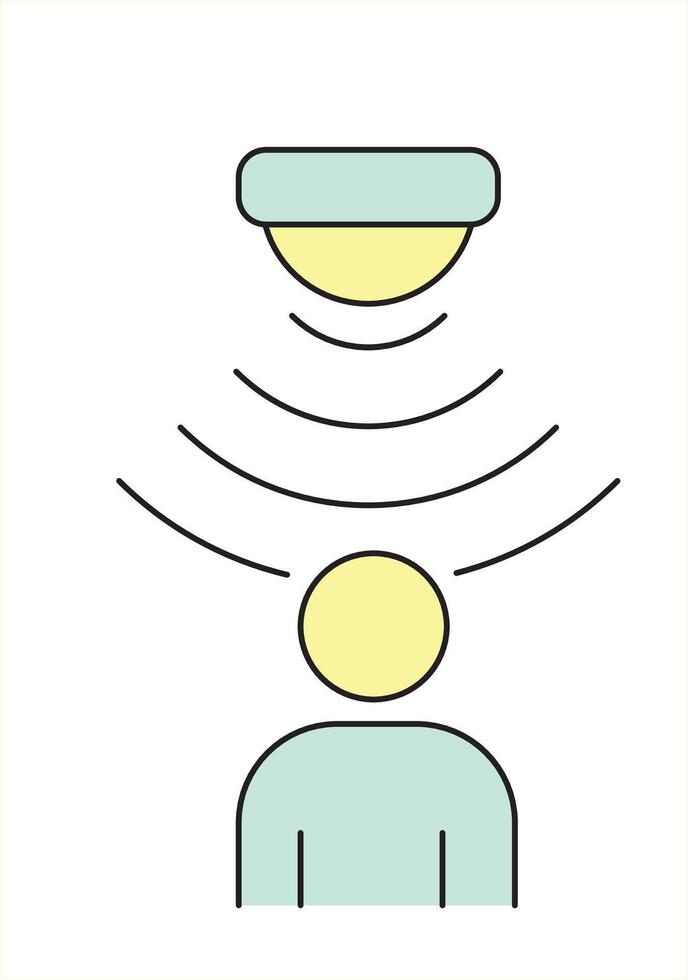 Illustration of a person receiving brain stimulation for mental health treatment vector
