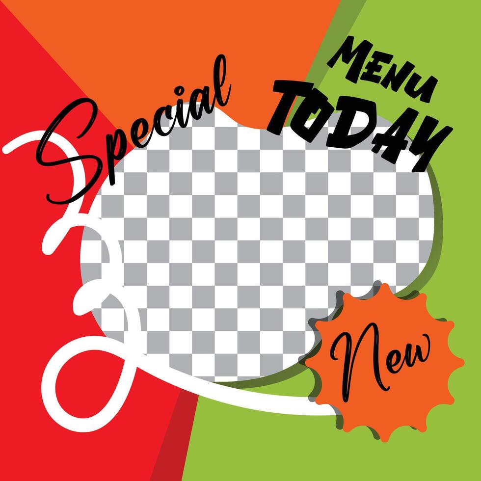 Colorful Restaurant Menu Template with Special Offers and Promotions vector
