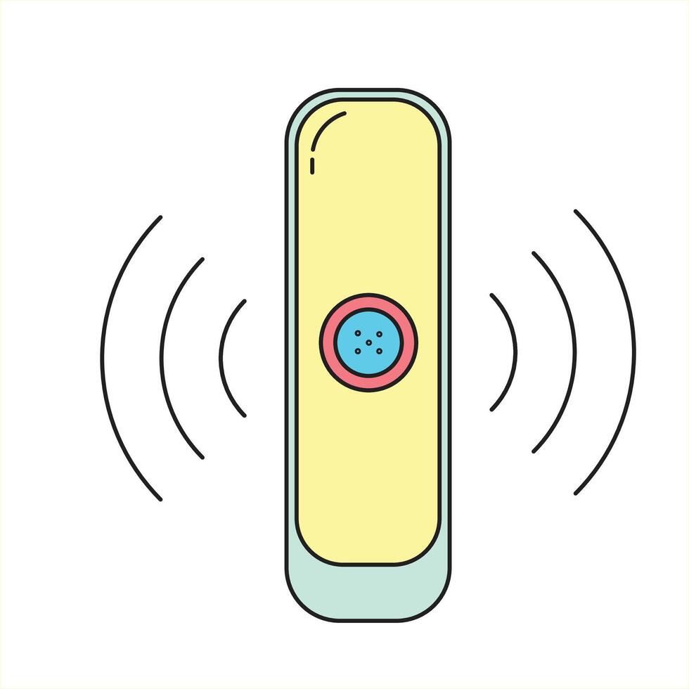 Simplified remote control design transmitting signal illustration vector