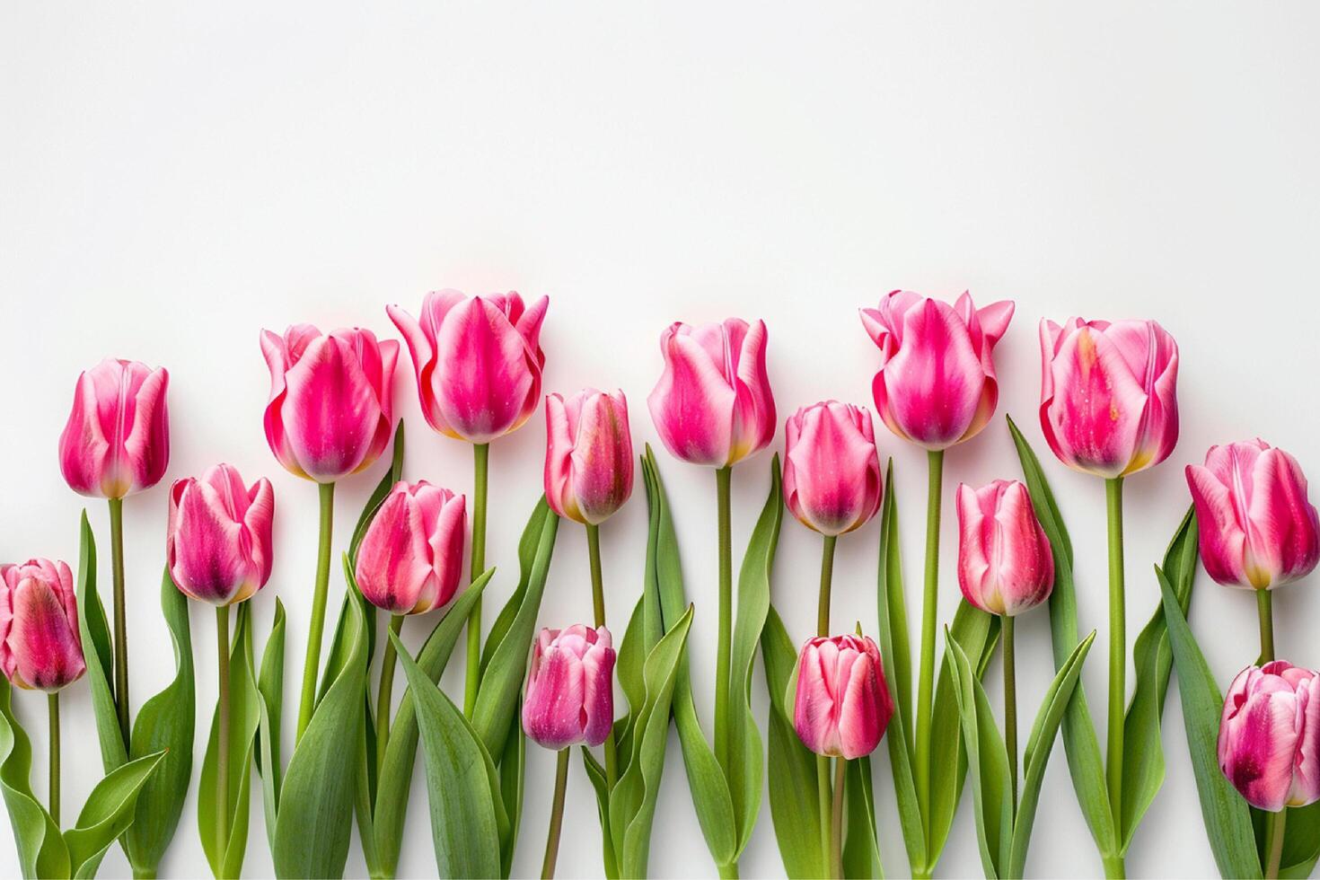 Background with pink tulips photo