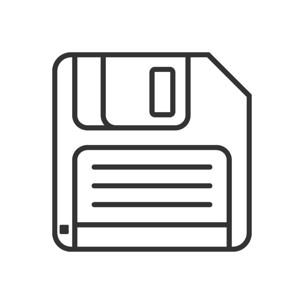 Floppy disk icon design line vector