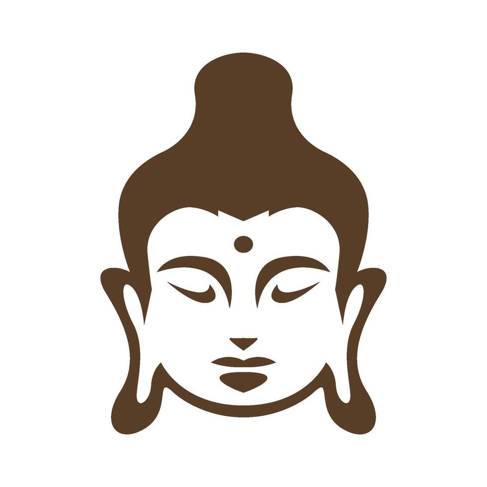 Head Buddha icon image design vector
