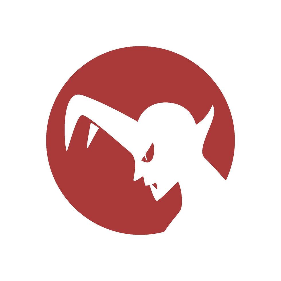Devil logo icon template vector