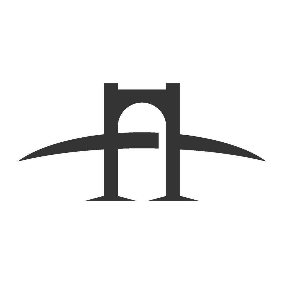Bridge logo icon simple design vector