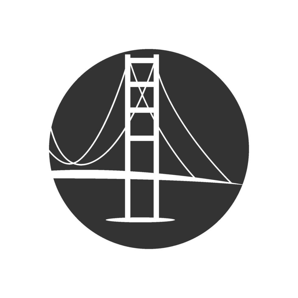 Bridge logo icon design template vector