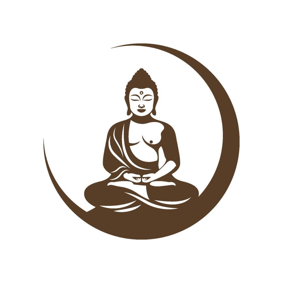 Buddha icon logo image design vector