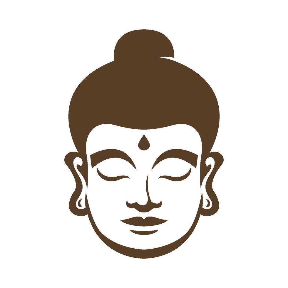 Head Buddha icon image vector