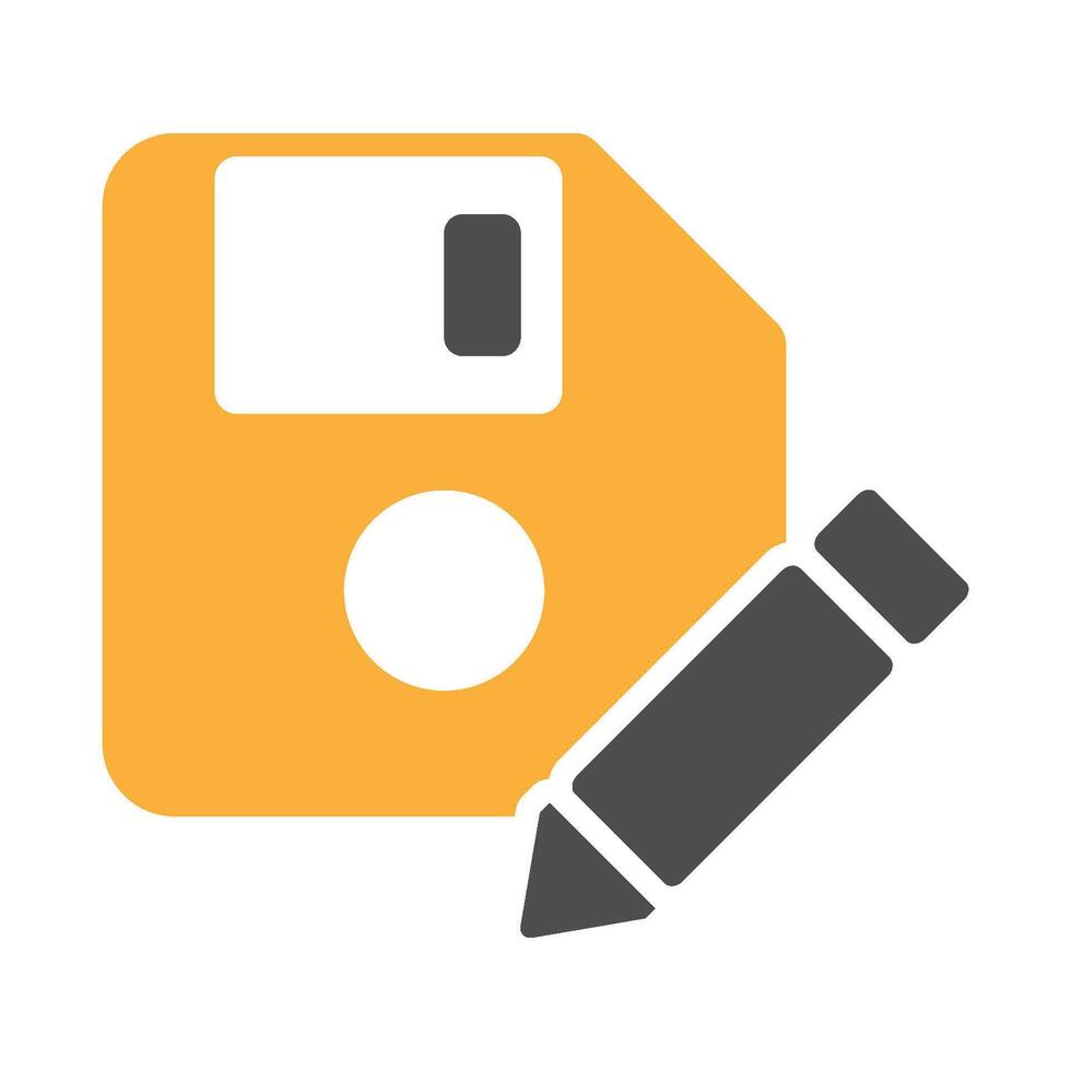 Floppy disk pencil icon design vector