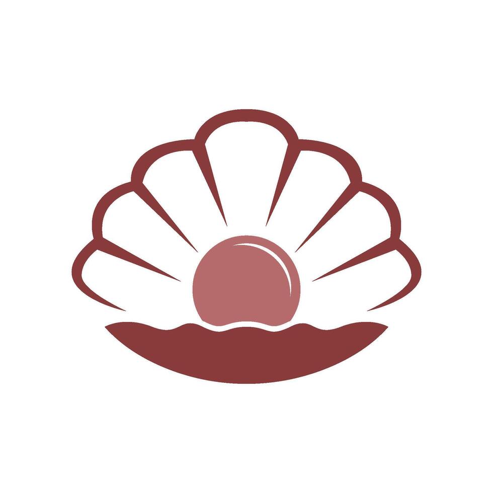 Pearl shells logo icon design vector