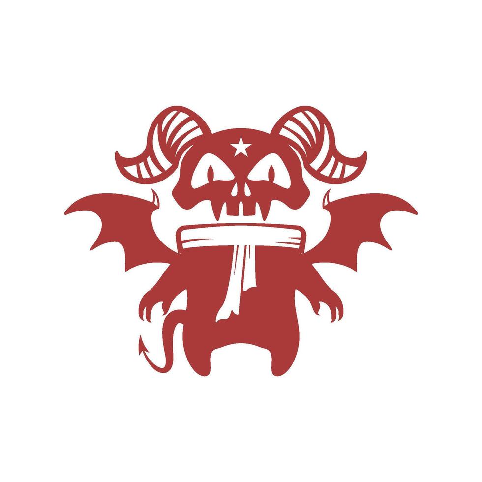 Skull Devil logo icon design vector