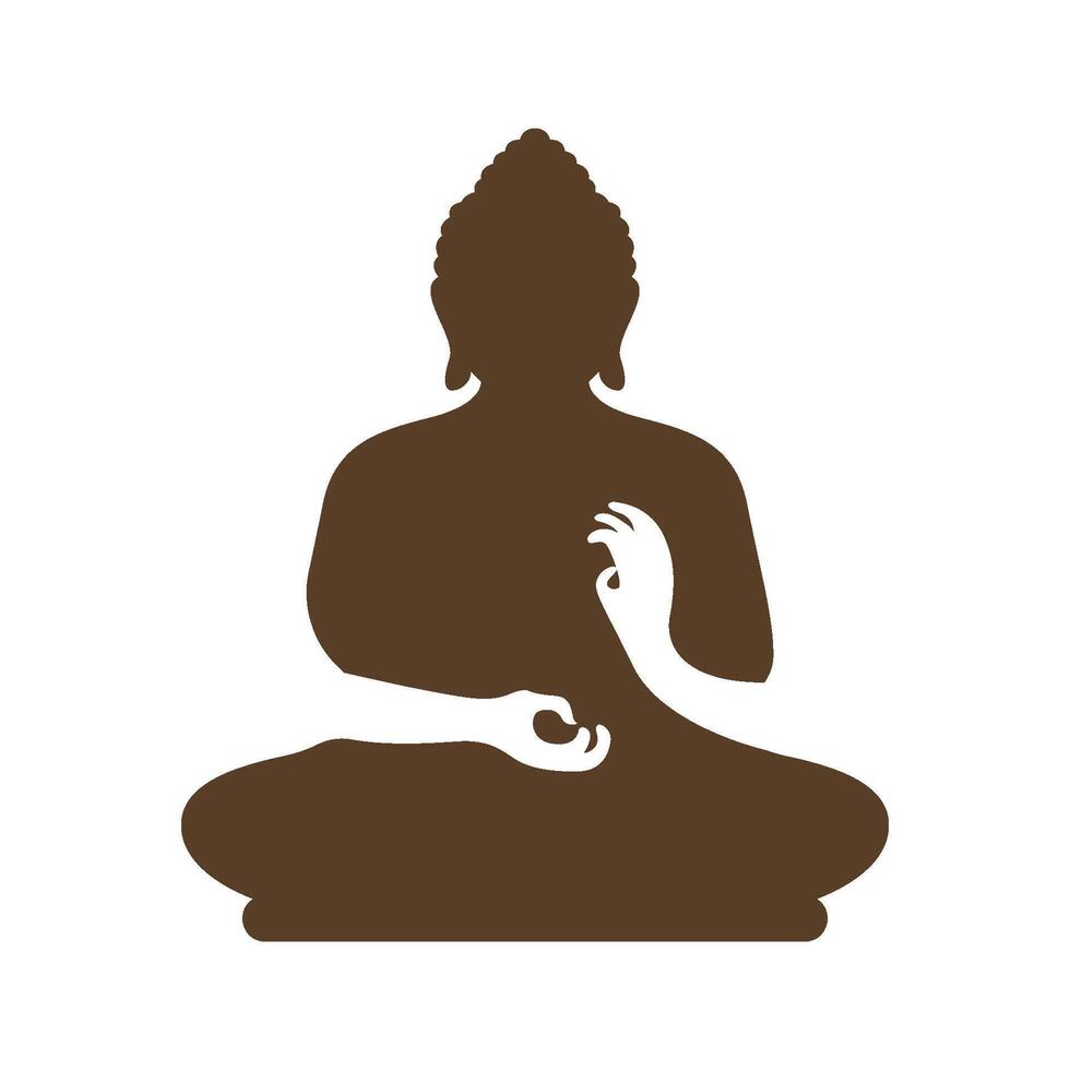 Buddha icon flat design vector