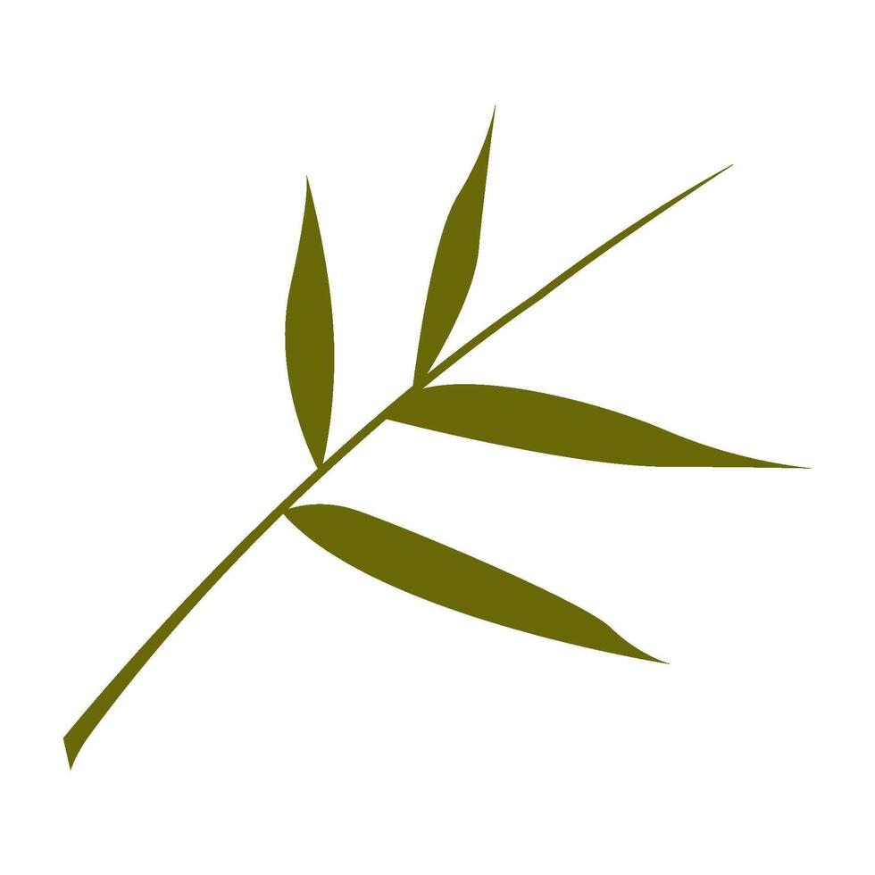 Leaf bamboo logo icon design vector
