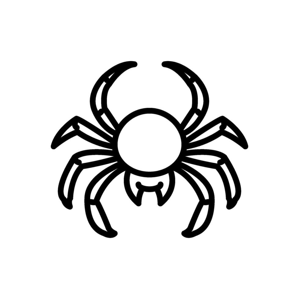Line style icon of a spider vector