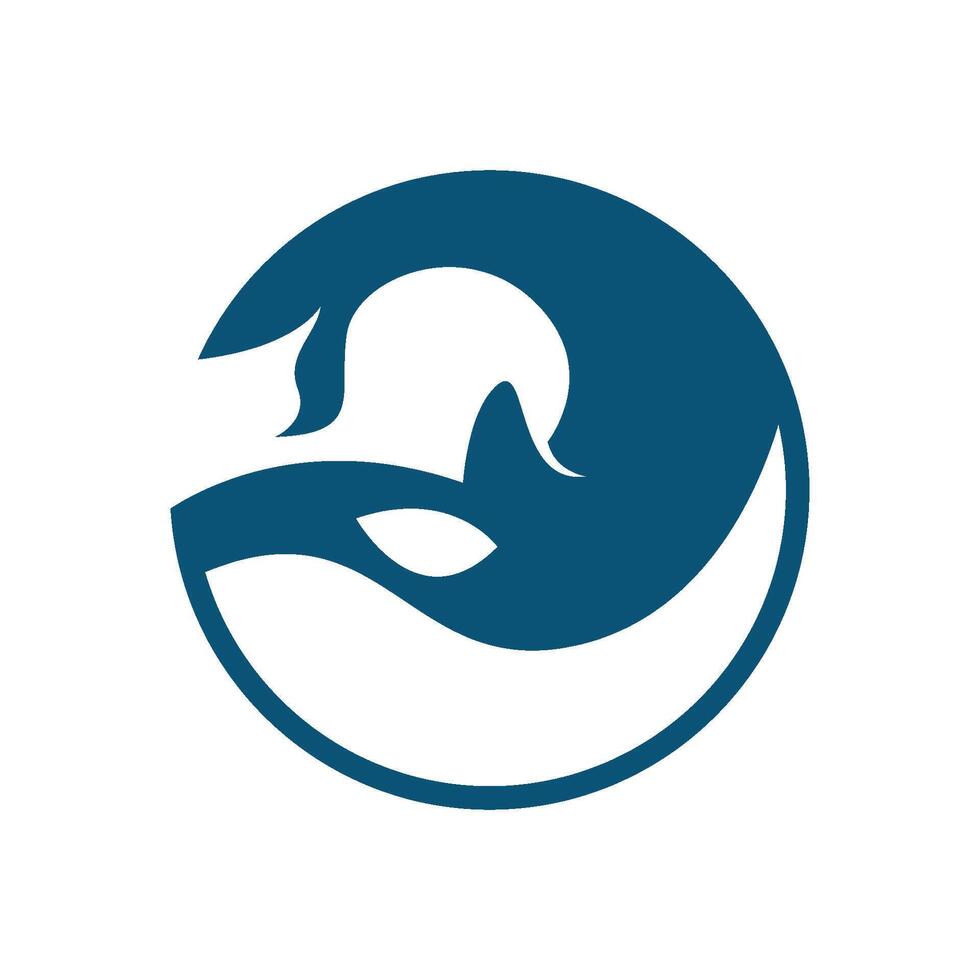 Orca logo design vector