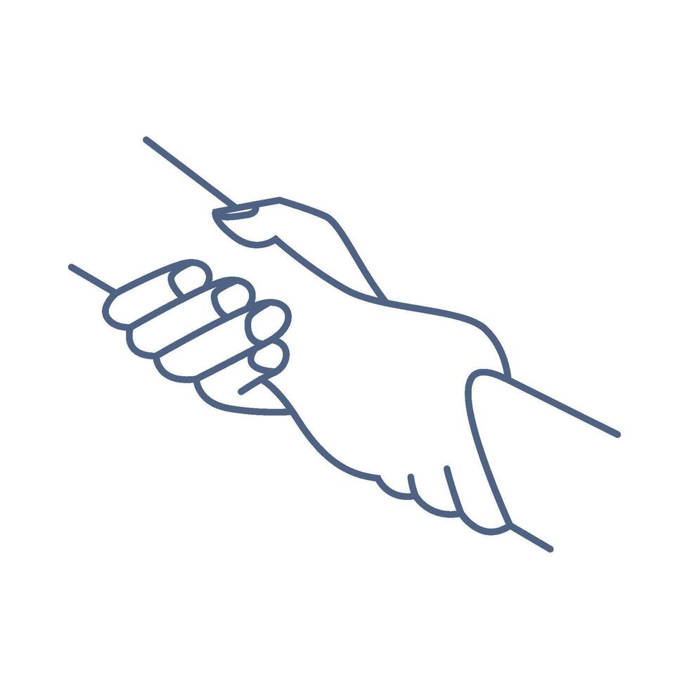 Hand Help and support icon illustration vector