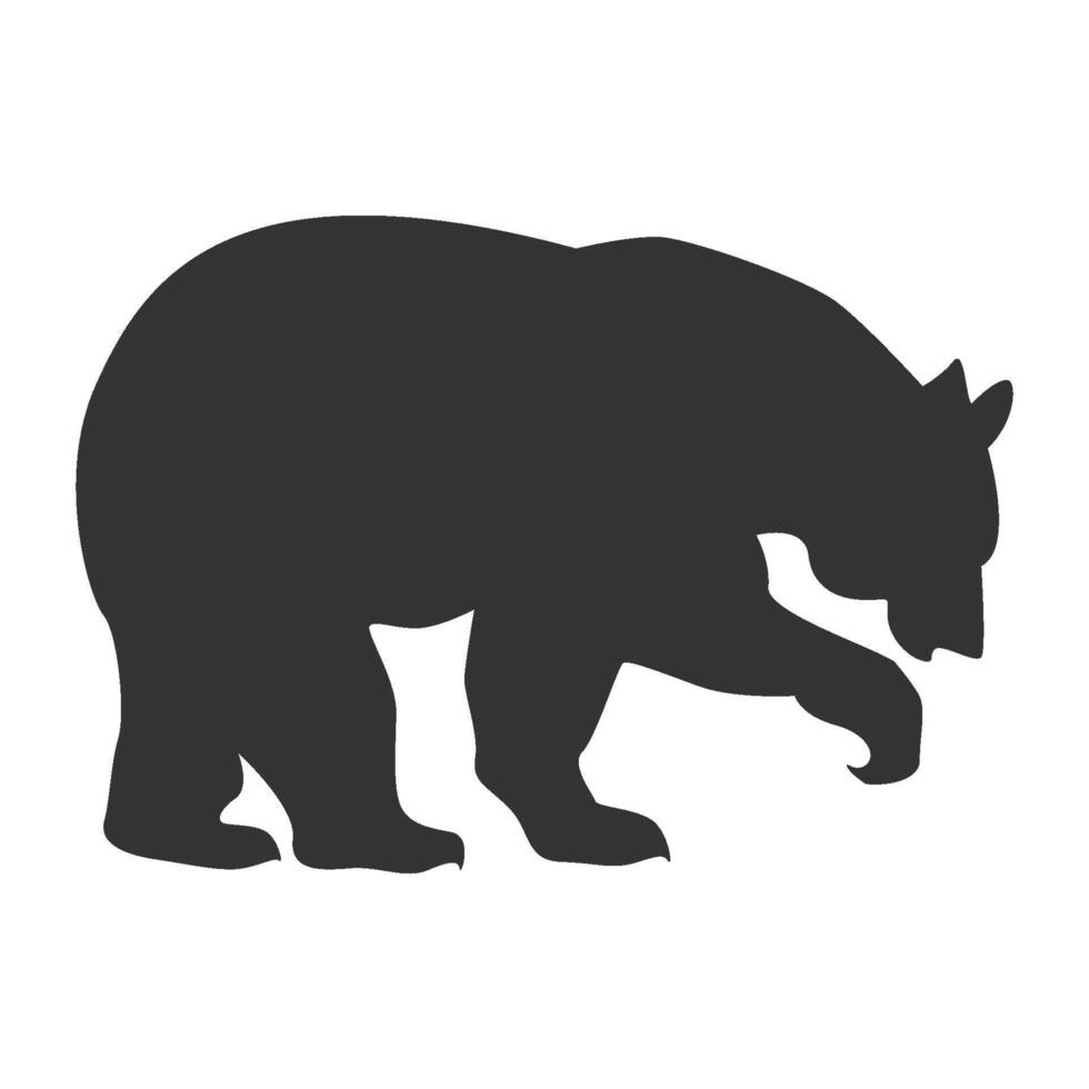 Silhouette Bear logo icon design vector