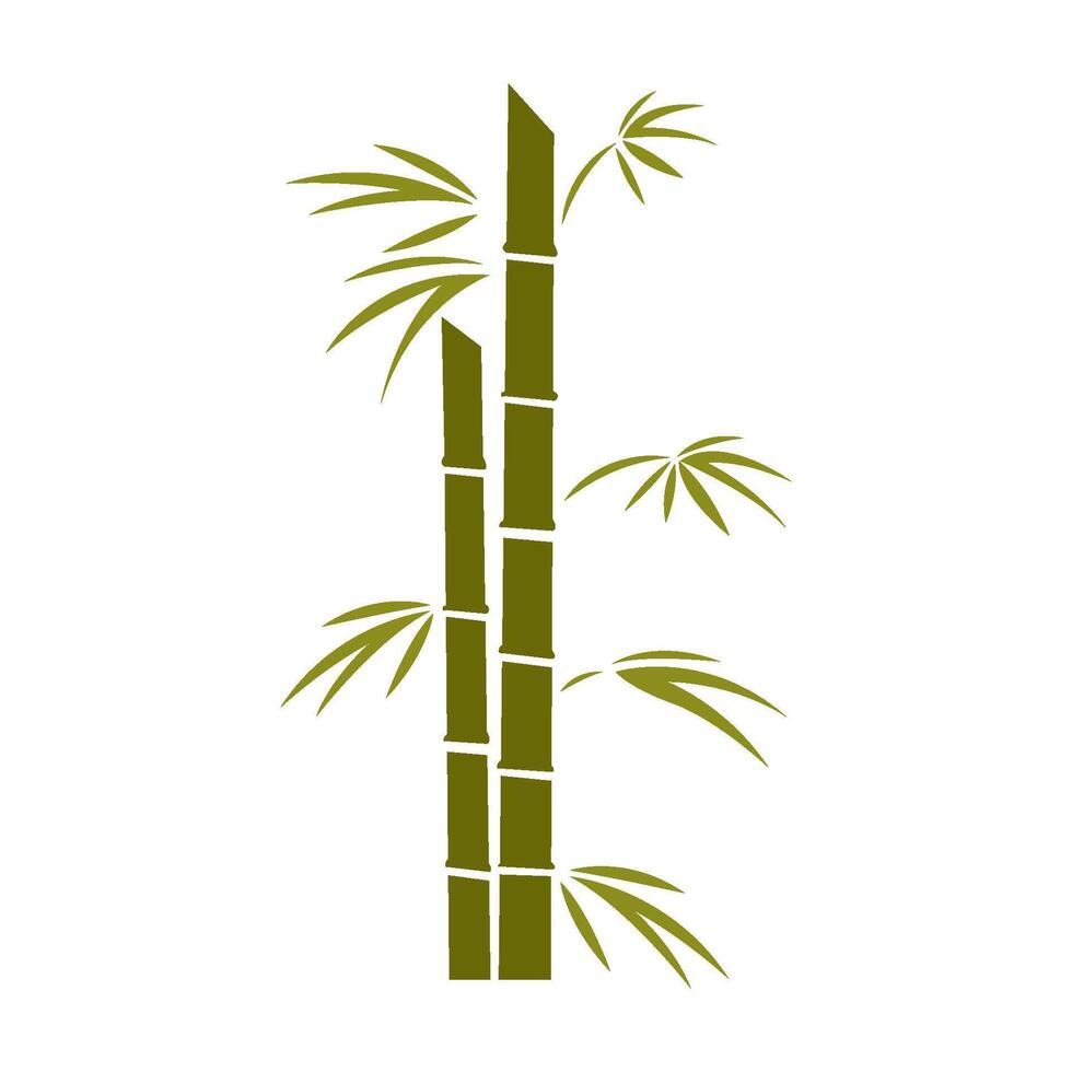 Bamboo logo icon template vector