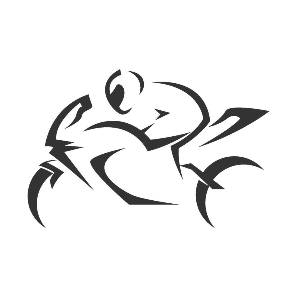 Motorcycle logo flat design vector
