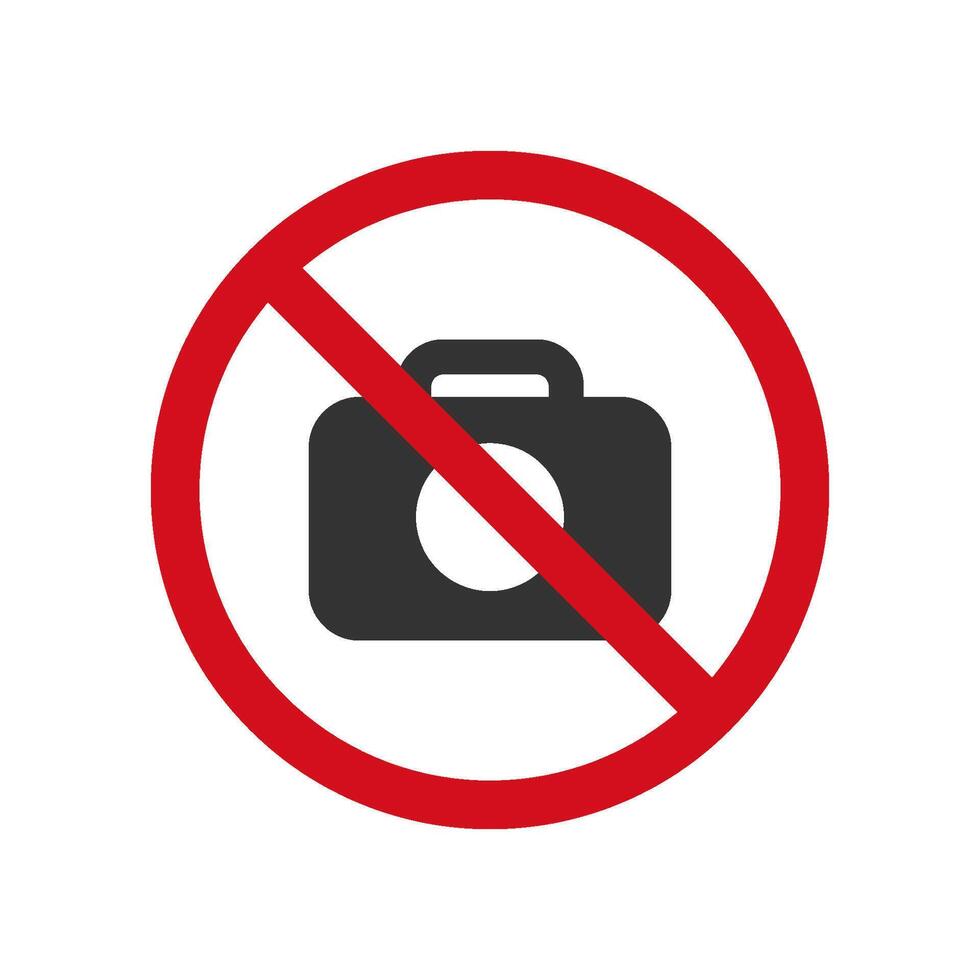 Taking photos is prohibited icon design vector