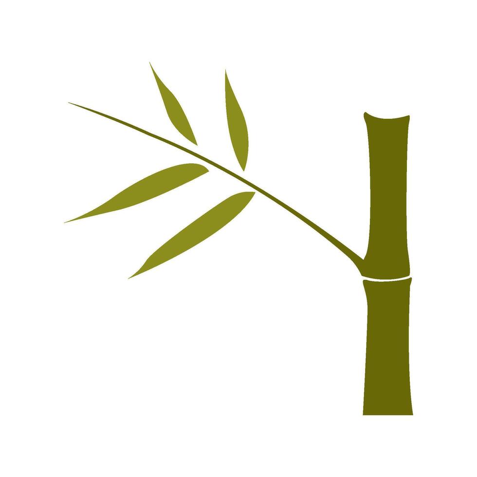 A piece of bamboo logo design vector