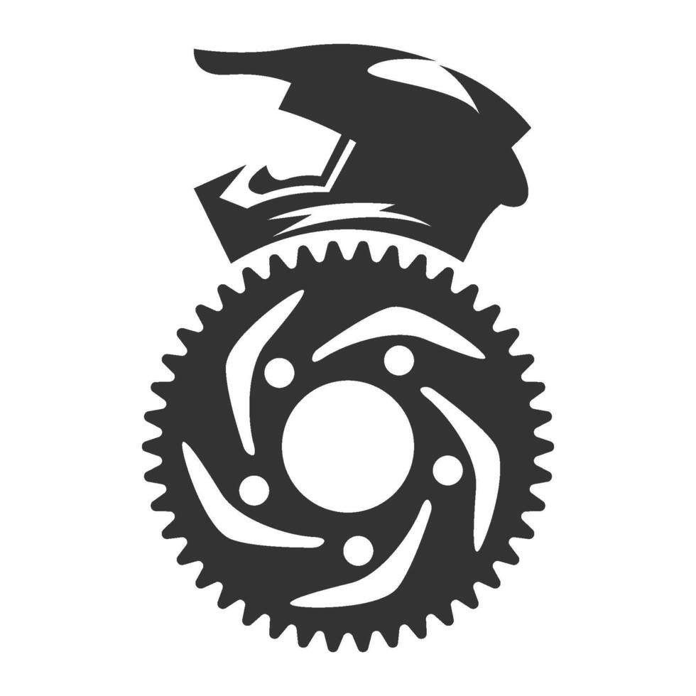 motorbike gear and helmet icon design vector
